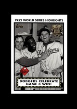 2002 Topps 1952 World Series Highlights #52WS-3 Dodgers Celebrate Game 3 Win!