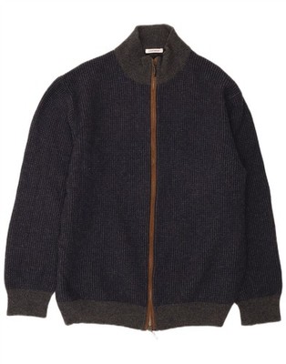 Gioferrari Herren Strickjacke Pullover IT 58 2XL dunkelblau gefleckt Wolle NV12