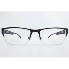 Guess GU50017-3 002 Matte Black Semi Rimless Eyeglass Frames 56-18-145 Mens