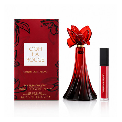 NP Christian Siriano Ooh La Rouge Women EDP Gift Set with Lip Gloss 3.4OZ/100 ML