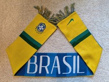 Nike Soccer Brazil Brasil Official Team Scarf CBF Blue Green Yellow World Cup