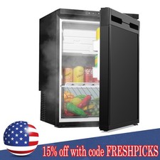 2.3 cu ft 68Qt Truck RV Fridge 12V Cooler Absorption Camper Mini Refrigerator