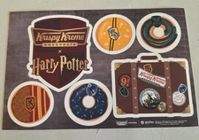 Krispy Kreme Harry Potter Sticker Sheet Exclusive 2025 Limited Back to Hogwarts