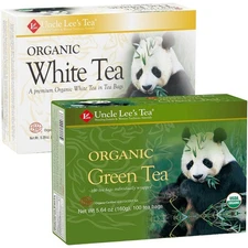 Uncle Lee's Organic White & Green Tea Variety 2-Pack (206 Individually Wrappe...