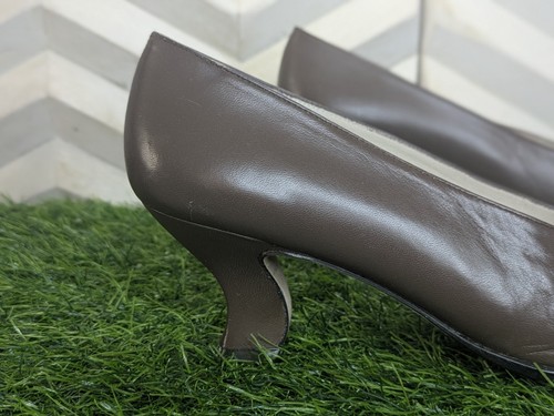 Vintage Delman Brown Pumps Shoes Classic Casual Womens Size 8 Made in Italy - Picture 9 of 14