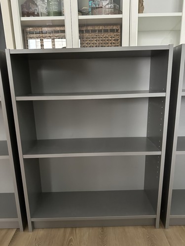 3 mal Ikea Billy Regal grau (106x80x28) inkl. je 2 Regalböden - Bild 4 von 5