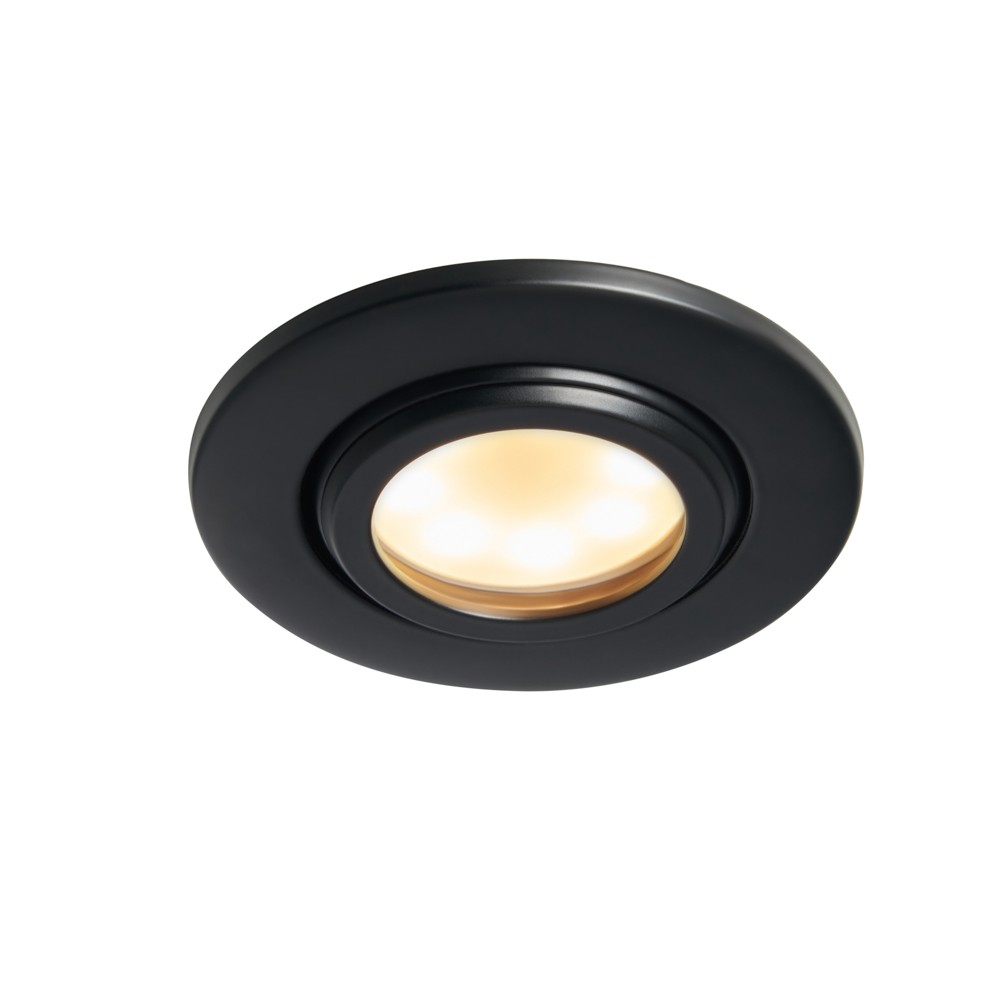 Litecraft Marlowe Fire Rated Tilt Round IP65 Recessed Downlight - Black