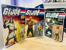 New G.I. Joe  Duke Python Trooper Cobra Commander Arctic  Super 7 ReAction  Lot