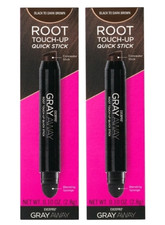 2 EVERPRO GRAY AWAY BLACK TO DARK BROWN ROOT ...