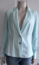 Bnwt - Euro299 - Marc Cain Lime Green Stretch Blazer Jacket - N3 - Uk10-12
