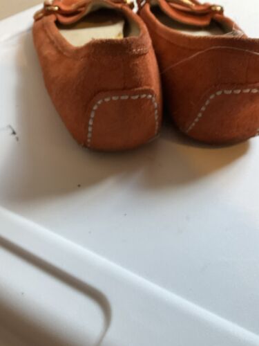 Michael Kors MK Plate Loafers Womens 8.5 M Orange Suede Casual Moccasin Flats - Picture 9 of 15