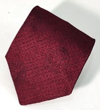 Beautiful Gianni Versace Red Medusa Medallion Textured Silk Men's Tie Italy