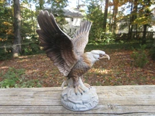 Vintage Royal Crown Eagle Signed J Byron Painted Porcelain 6 3/4" high