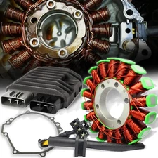 06-07 ZX-10R MAGNETO COIL STATOR+VOLTAGE REGULATOR RECTIFIER+GASKET 21003-0054