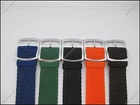 CLEARANCE Genuine Perlon Fabric Watch Strap 22mm 24mm Solid Buckle BARGAIN