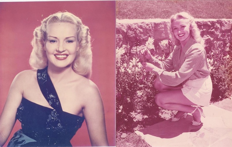 BETTY GRABLE-RE-STRIKE PHOTOS (5)-CA 70'S-COLOR