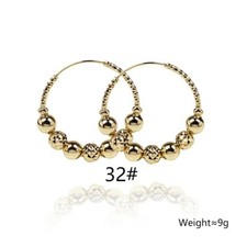 18k Layered Real Gold Filled Round Hoop Earring