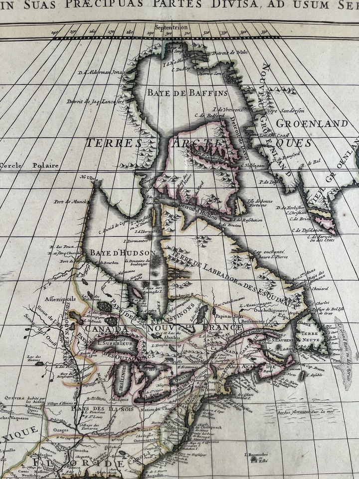 1730s Guillaume Delisle Covens & Mortier North America Map Hand Colored 18th C. - Image 4 of 4