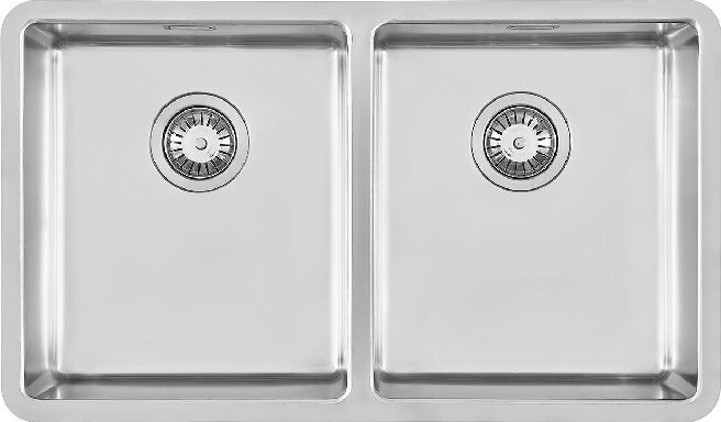 FOSTER 2203850 LAVELLO 2 VASCHE KE R15 ST INOX 76 CM