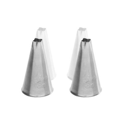 Ateco 82 Square Piping Cake Decorating Tubes, Plain Tips for