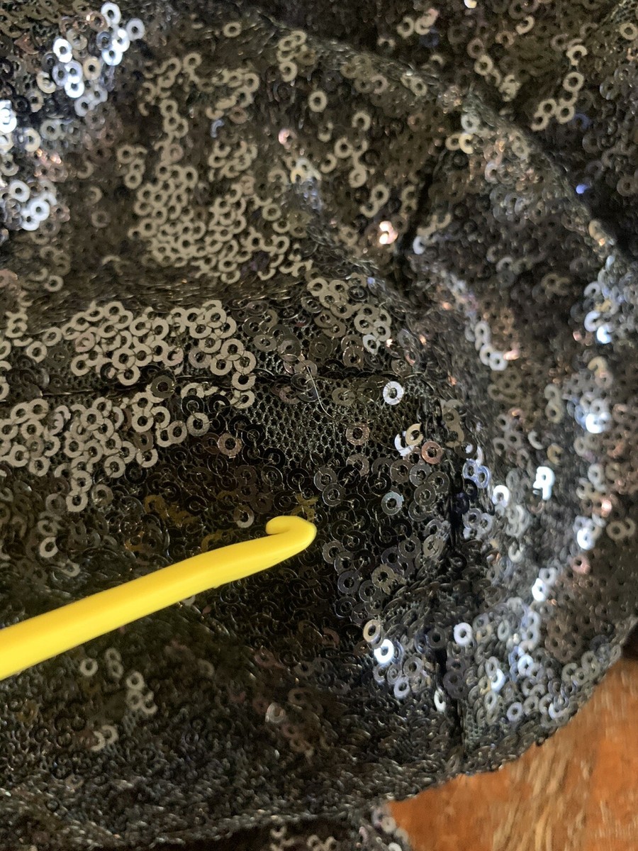 Lulu's Size Medium Delightful Ways Navy Blue Sequin 3/4 Lulu's Size Medium Delightful Ways Navy Blue Sequin 3/4