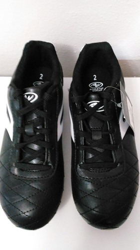 Boys Soccer Cleats Size 1 Black White ~ Athletic Works - Picture 4 of 6