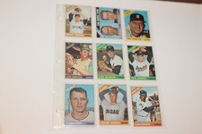 NINE ASSORTED VINTAGE 1966 TOPPS BASEBALL CARDS #3