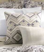 NEW RALPH LAUREN HOME THROW PILLOW GOAT SUEDE LEATHER 15 X 20 LUMBAR BED