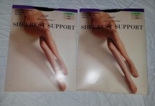 2 NEW East 5th Sheer Caress Control Top Panty Sheer Toe Pantyhose Nylons Lycra