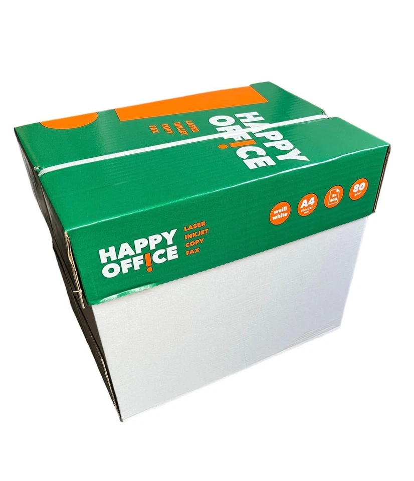 IGEPA Happy Office Kopierpapier DIN A4 Drucker 2500 Blatt weiß Druckerpapier 80g/qm