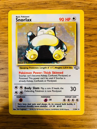 Snorlax (11/64) Holo Jungle Set Pokemon Card! FAST & FREE P&P! - Picture 29 of 78