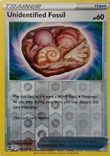 165/195 UNIDENTIFIED FOSSIL REVERSE HOLO SILVER TEMPEST POKEMON CARD