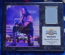 WWF/WWE Undertaker autograph WrestleMania XXIV plaque