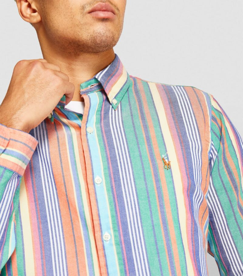 POLO RALPH LAUREN RLフリスフティ 766778 008 $125 Polo Ralph Lauren RL CSHIRT LS CUST OXFORD STRIPE