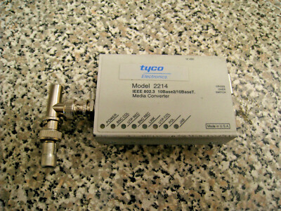 Tyco Electronics Model 2214 1591004-0 Media Converter IEEE 802.3 10Base2/10BaseT
