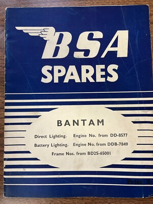 BSA Bantam Parts Manual