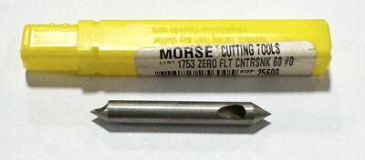 Morse #0 Zero Flute Cobalt Double End Countersink 1/4'' Shank 60 Degree