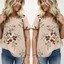 thumbnail 4 - Summer Womens Casual Tops Blouse Short Sleeve Crew Neck Floral T-Shirt Ladies