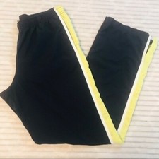 Nike Navy Blue Yellow Track Pants Joggers Travel Oant Women  s Size Medium 8 10