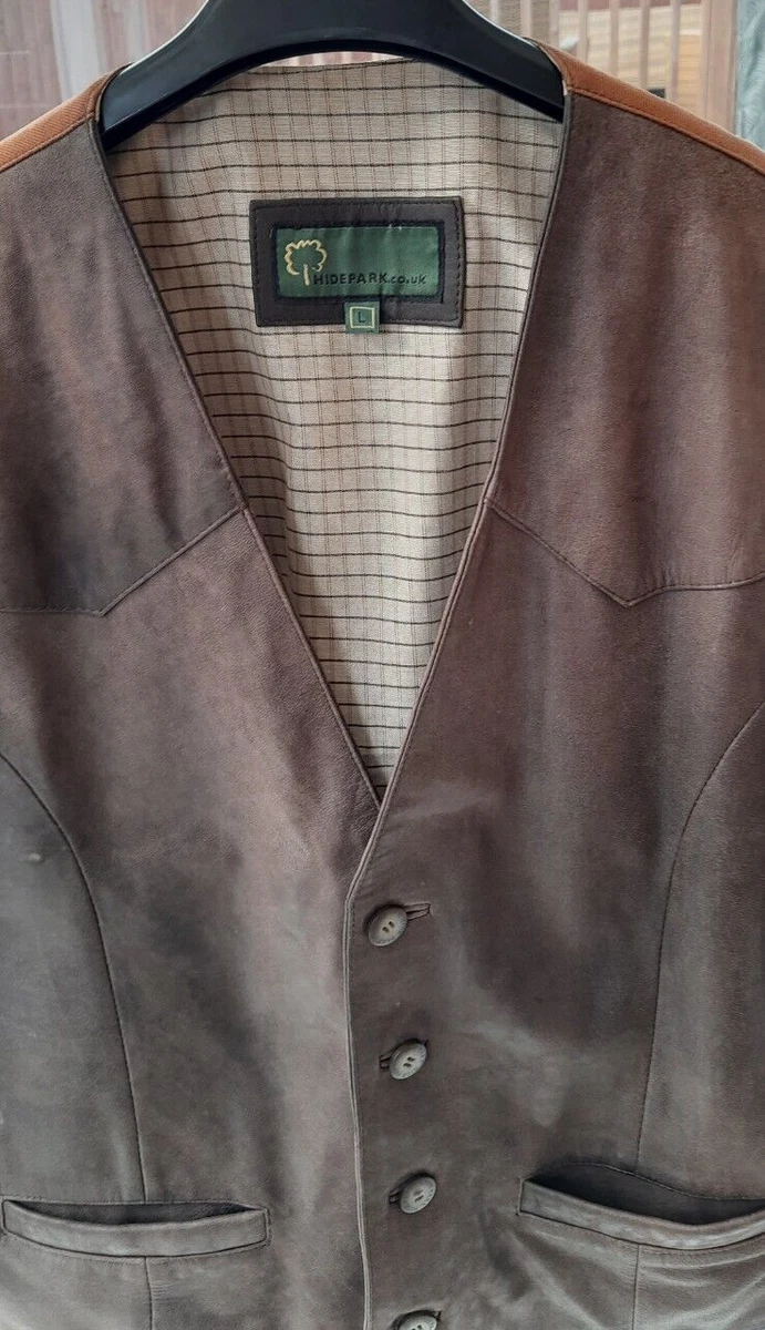 Hidepark leather gilet clearance