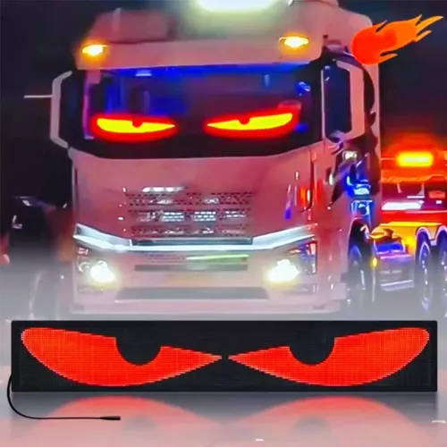 Lampada USB Dinamica Occhi Colorati Soft Screen LED Occhio per Auto Finestra Auto LED - Foto 4 di 20