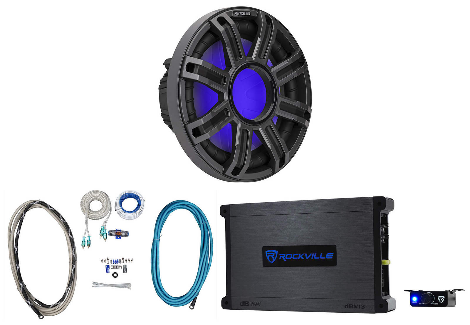 Сабвуфер KICKER 51MWF124 12 мощностью 450 Вт для морской лодки 4-Омный сабвуфер усилитель