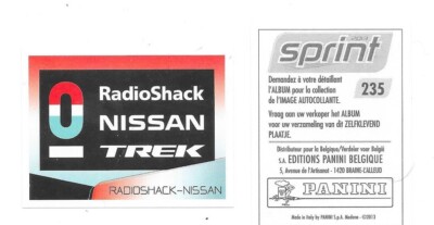 Vignette Nr. 235 - Sprint 2013 - Belgische Edition - Nissan Radioshack Logo