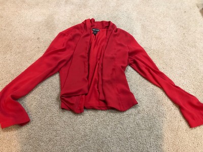 red dressy cardigan