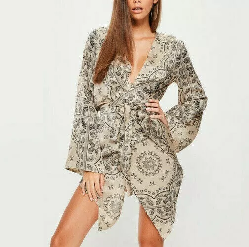 Missguided kimono dress top