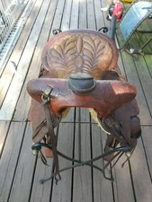 Saddle  N. Porter HAND CRAFTED  15" Seat,VINTAGE  1947 Saddle #25466