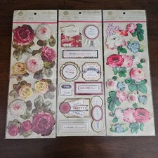 NEW Anna Griffin Fleur Rouge Collection Lot 3D Stickers  Titles, Tags  Quotes