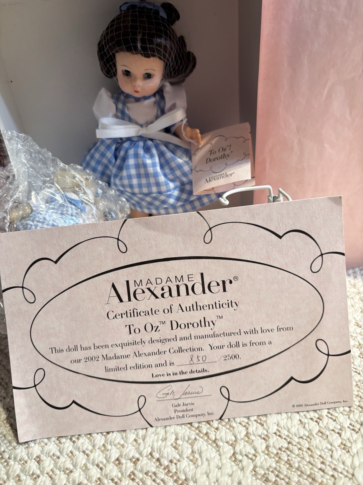 Madame Alexander Dorothy Doll with Accessories Vintage 8-inc