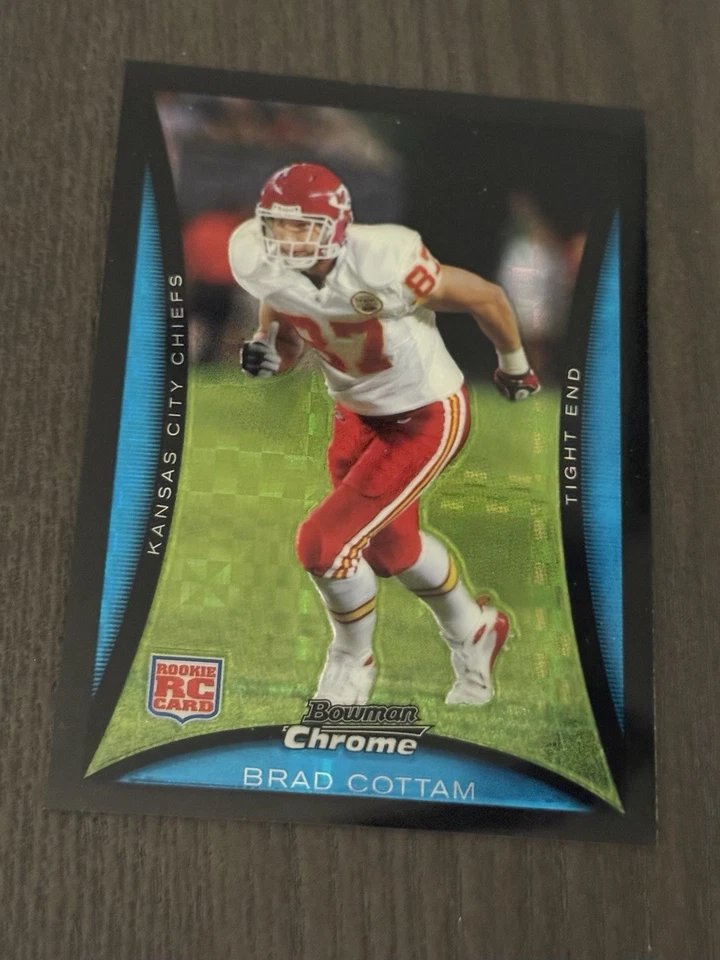 2008 Bowman Chrome X-Fractor /275 #BC9 BRAD COTTAM Football Card ROOKIE RC - Image 3 of 3