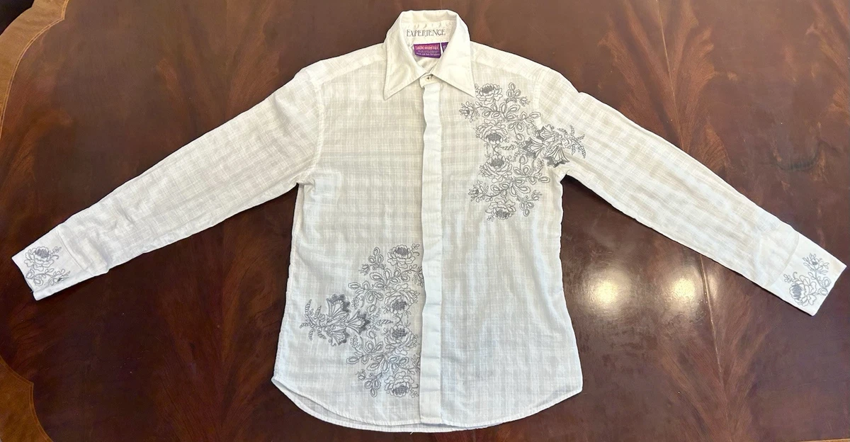 rock revival dress shirt Large Tan Solid Stretch Shirt